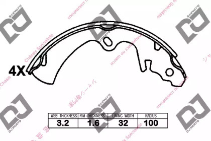 Комлект тормозных накладок DJ PARTS BS1265